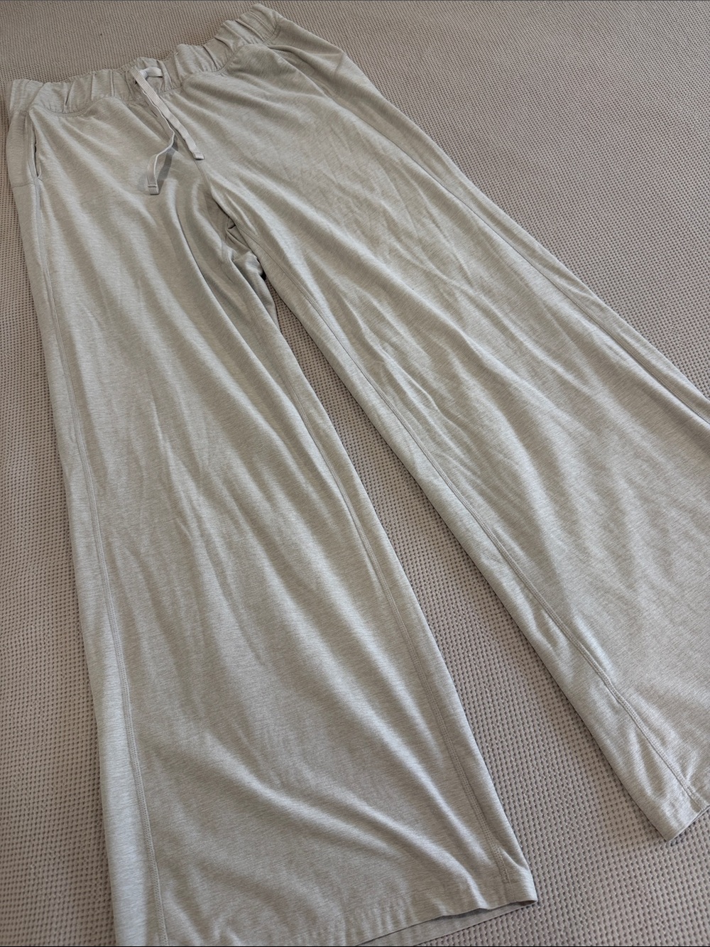 Flax Light Gray Wide-Leg Lounge Pants